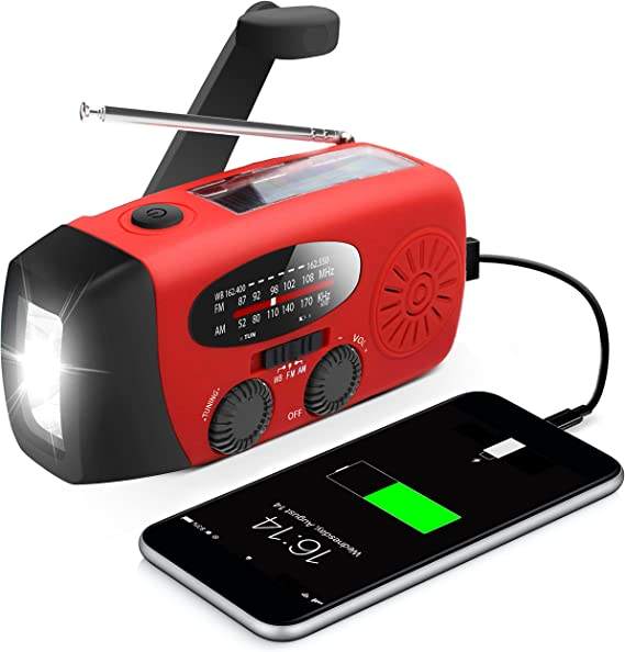 Entry-level Emergency Radio AM/FM – Compact 2,000mAh Power Bank – Solar, Dynamo & LED Flashlight