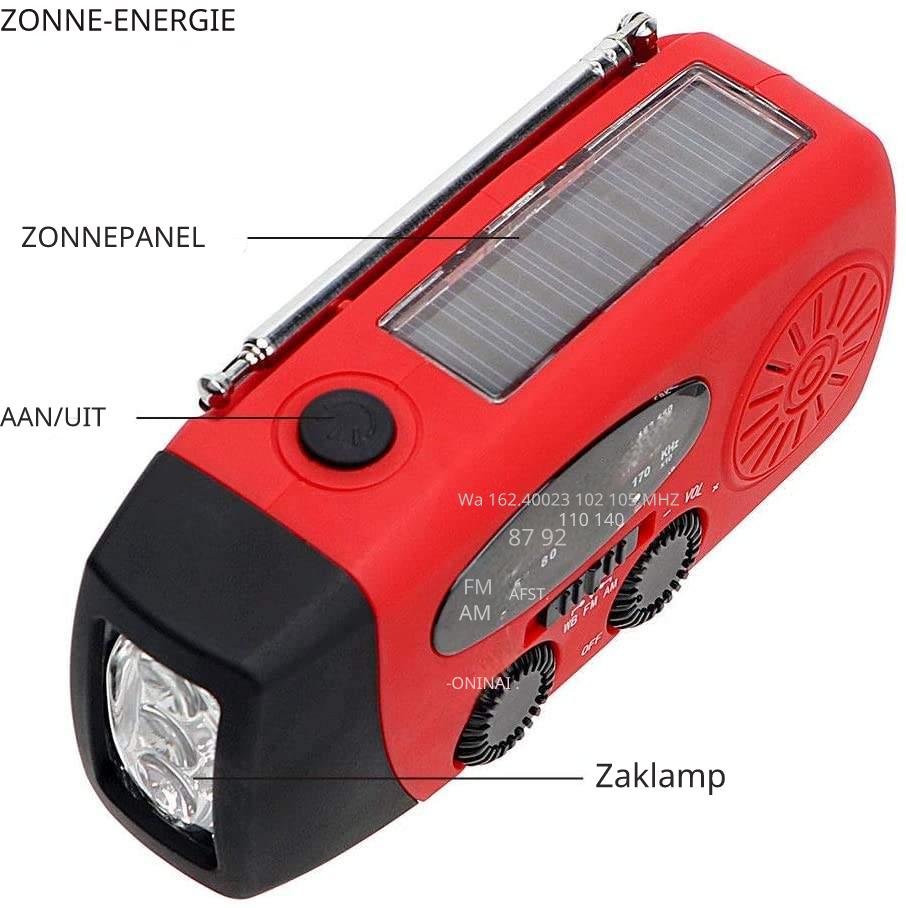 Entry-level Emergency Radio AM/FM – Compact 2,000mAh Power Bank – Solar, Dynamo & LED Flashlight