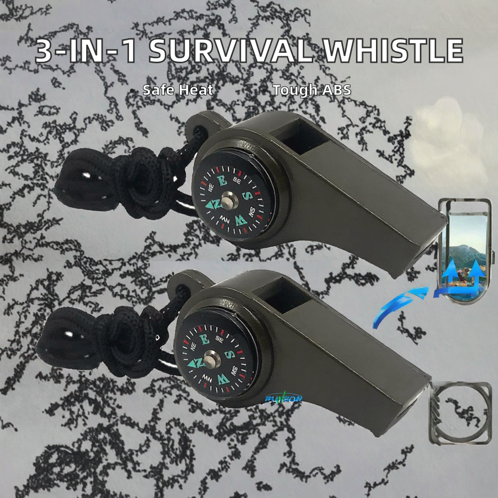 Notfallpfeife mit Kompass und Thermometer