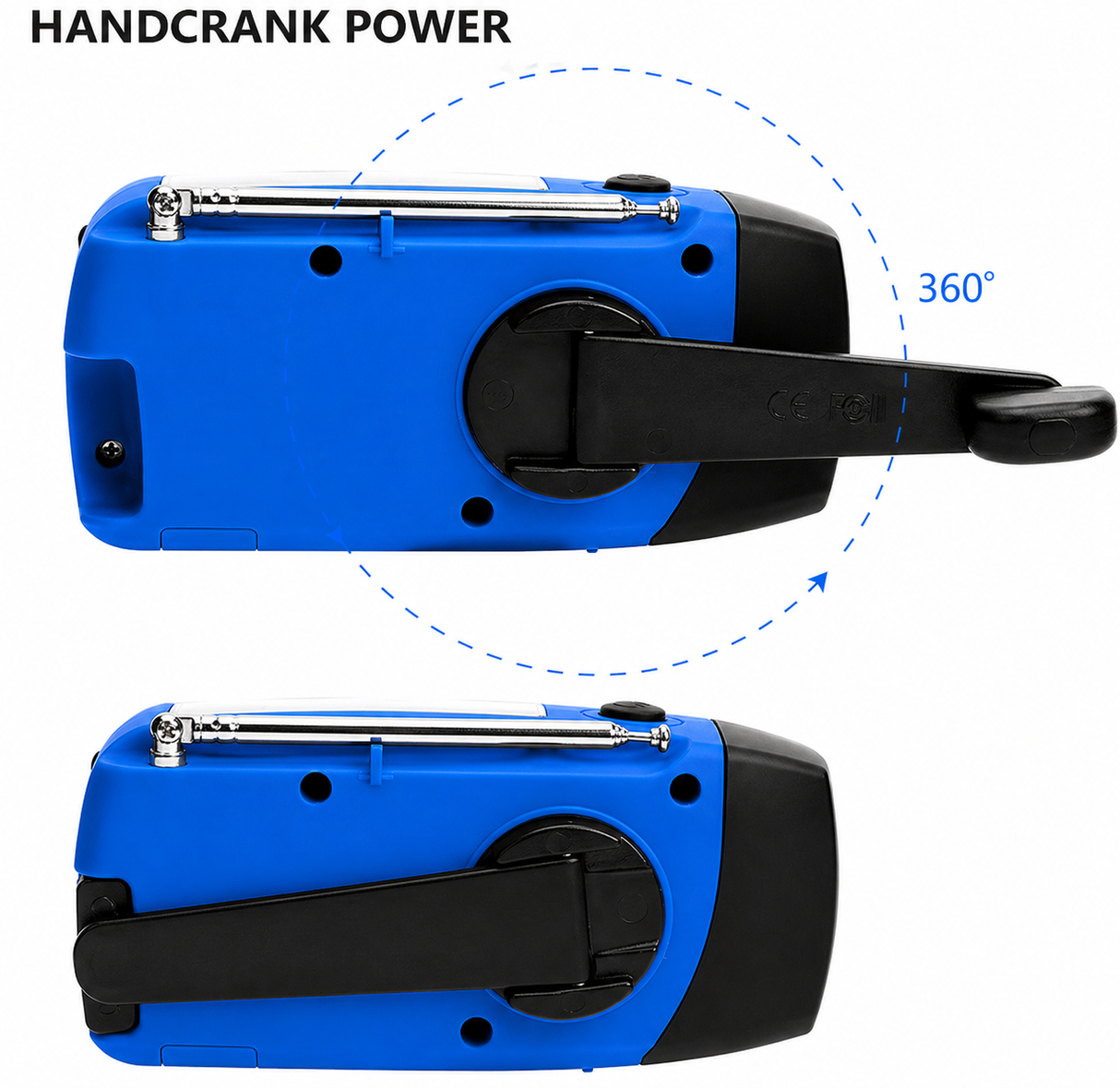 Entry-level Emergency Radio AM/FM – Compact 2,000mAh Power Bank – Solar, Dynamo & LED Flashlight
