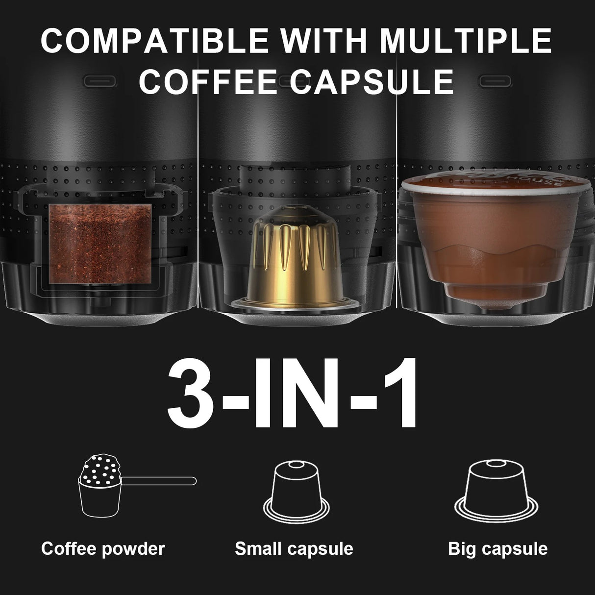 Brewezza Portable Koffiezetapparaat – Compact & Lichtgewicht – USB Oplaadbaar – Ideaal voor Reizen & Outdoor