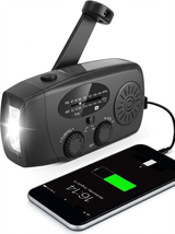 Entry-level Emergency Radio AM/FM – Compact 2,000mAh Power Bank – Solar, Dynamo & LED Flashlight