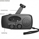 Entry-level Emergency Radio AM/FM – Compact 2,000mAh Power Bank – Solar, Dynamo & LED Flashlight