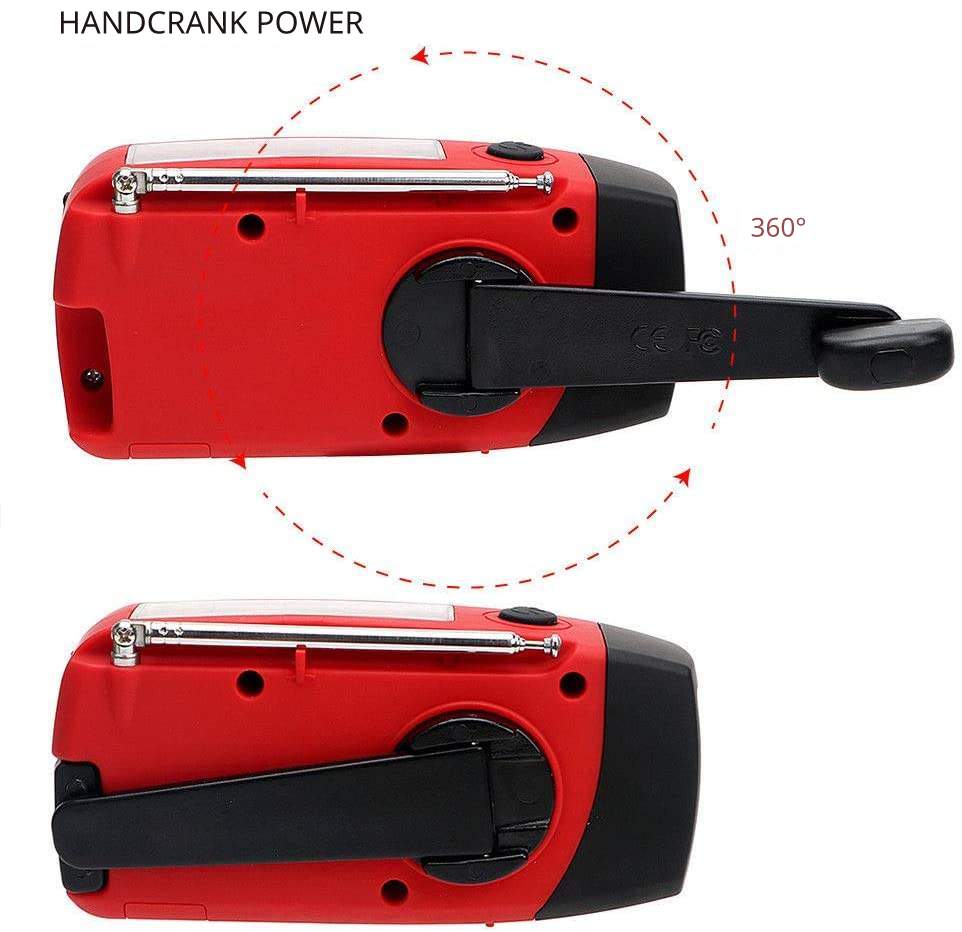 Entry-level Emergency Radio AM/FM – Compact 2,000mAh Power Bank – Solar, Dynamo & LED Flashlight