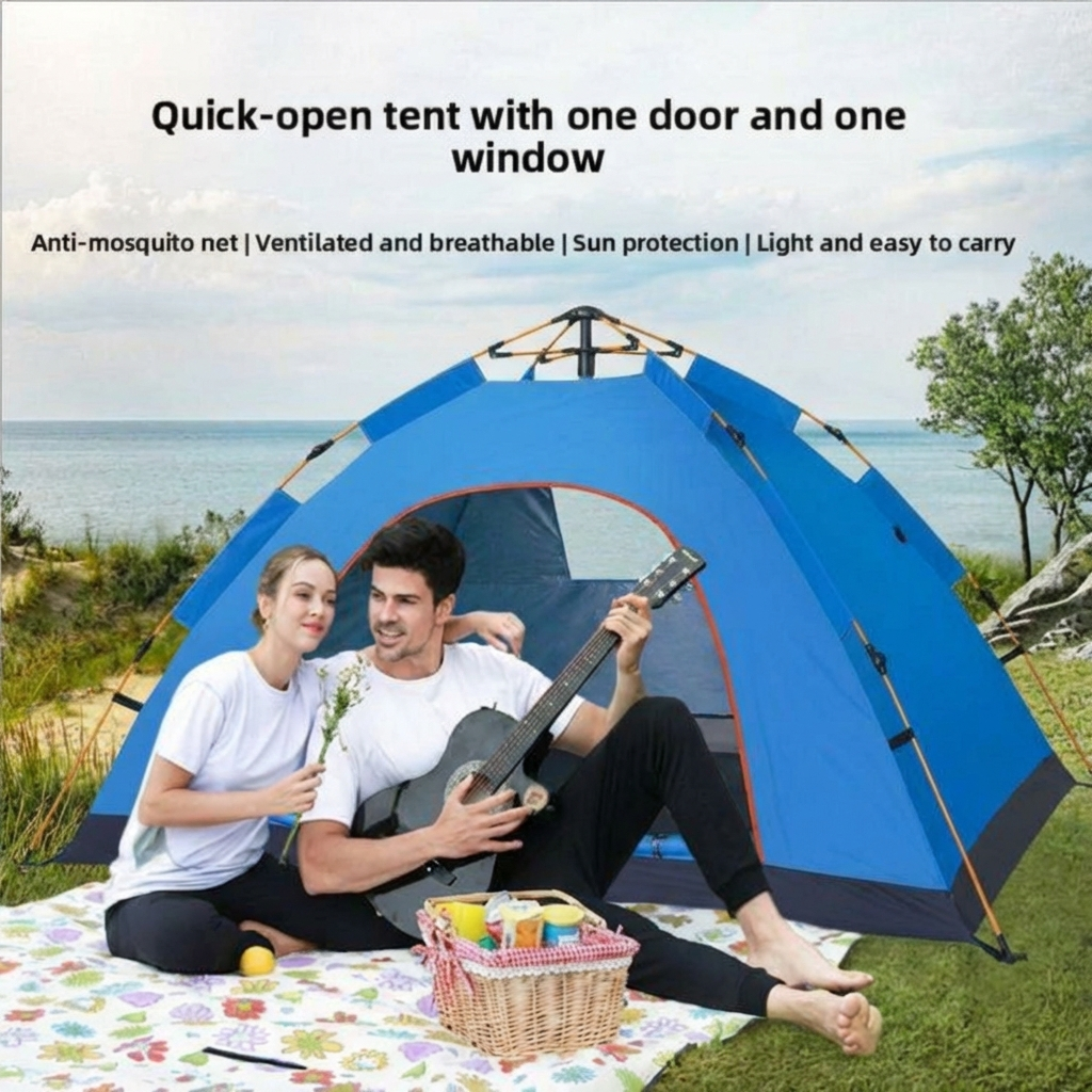 RezReady Camping Tent 1-2 Persons – Four-Season, Waterproof & Quick to Open