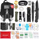 RezReady Noodpakket 4-in-1: 203-delig Overlevingsset (Zwart), Noodradio, Waterfilter & Campingkachel